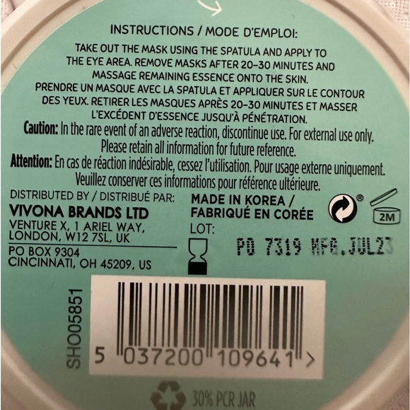 Set of 3 Oh K! Beauty Masks New in packaging Never Opened or Used NWT - Picture 8 of 9